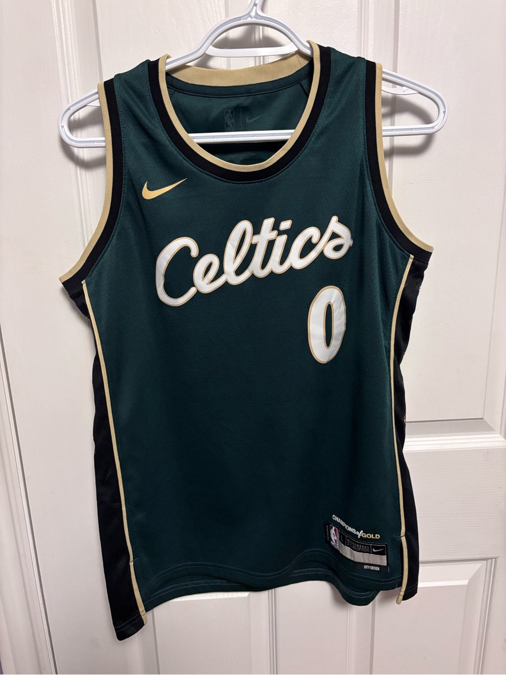 Nike Boston Celtics Jayson Tatum City Edition Jersey Youth Large 14/16 Green
